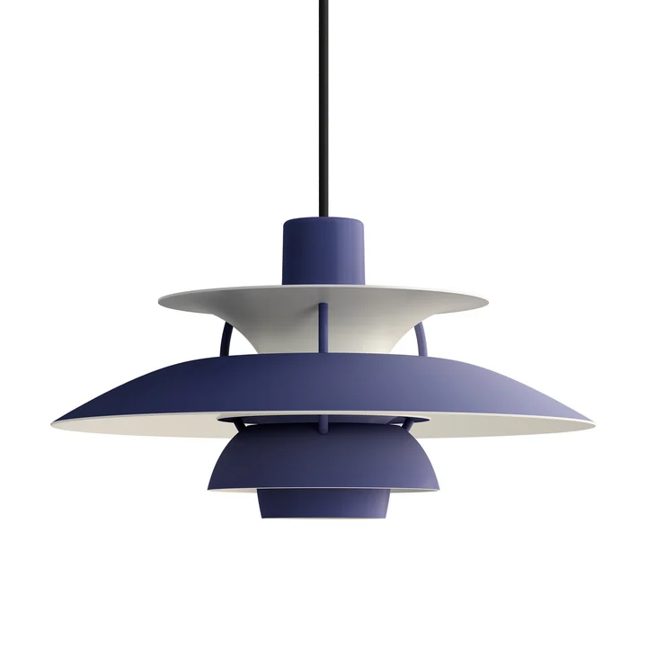Louis Poulsen - PH 5 lampe suspendue, monochrome dusty indigo