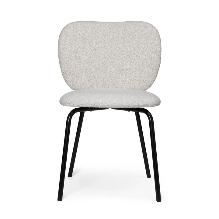 Ferm Living - Rico Chaise, blanc cassé mélangé (Bouclé doux)