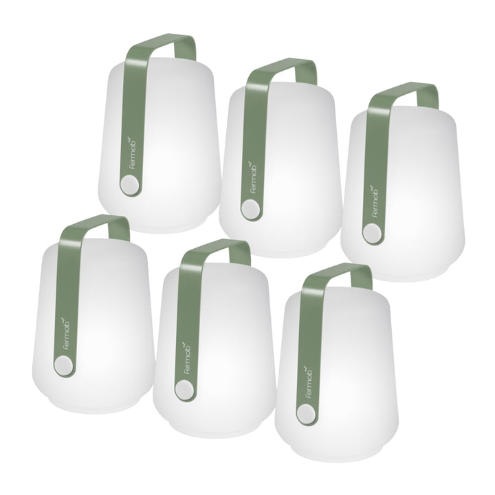 Fermob - Balad Lampe LED rechargeable H 12 cm, cactus (lot de 6)