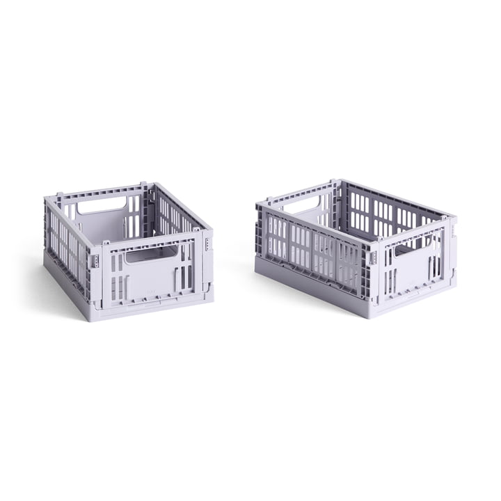 Colour Crate Panier Mini, 17 x 13 cm, lavender, recycled (set de 2) de Hay