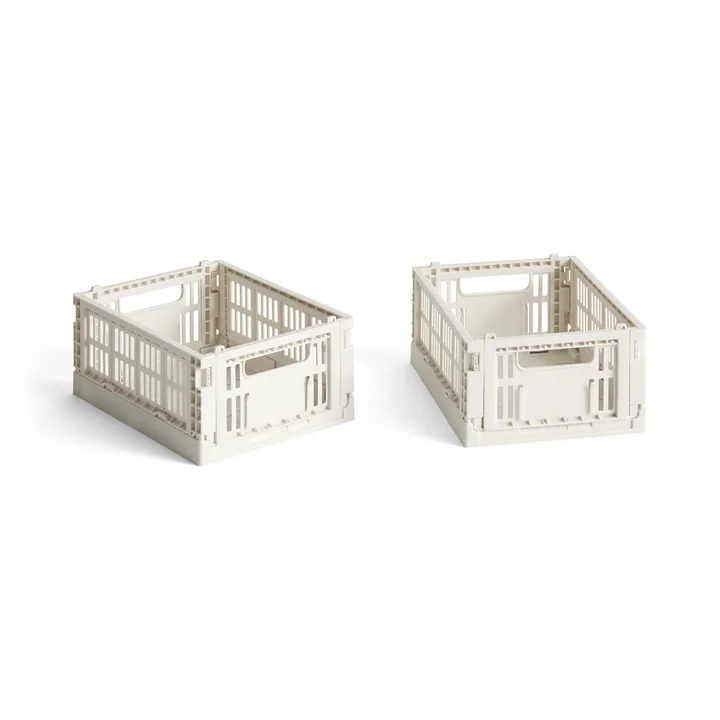 Colour Crate Panier Mini, 17 x 13 cm, blanc cassé, recycled (set de 2) de HAY