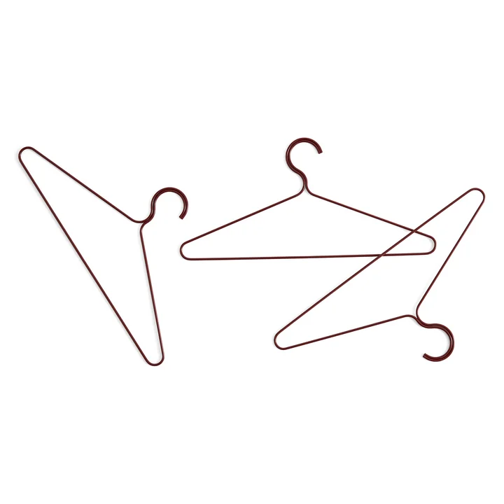 Colour - Cintre, maroon red (set de 3) de HAY