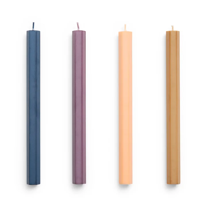 Hexagon Bougies H 24 cm, dark (set de 4) de HAY