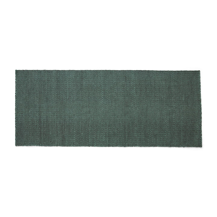 Moiré Tapis en laine 80 x 200 cm, vert émeraude de Hay