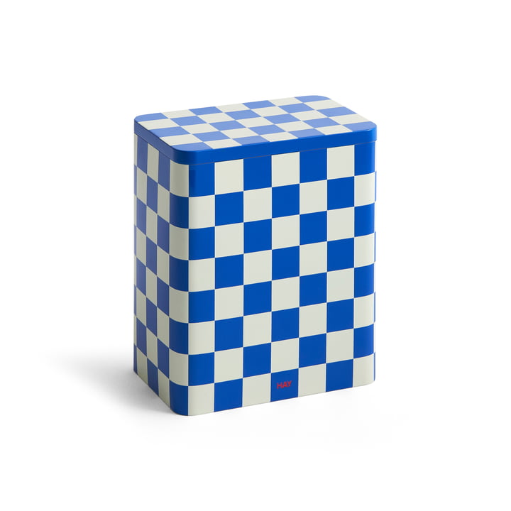 Tin Container L, blue / off-white de Hay