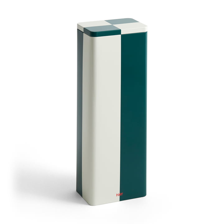 Tin Container slim, vert / blanc cassé de Hay