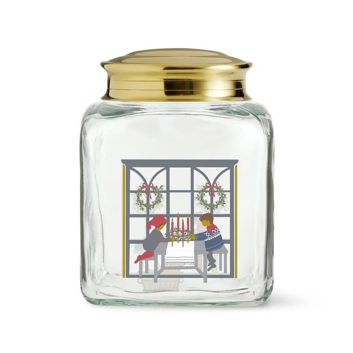 Holmegaard - Christmas Pot à biscuits de Noël 2024, H 16 cm, multicolore