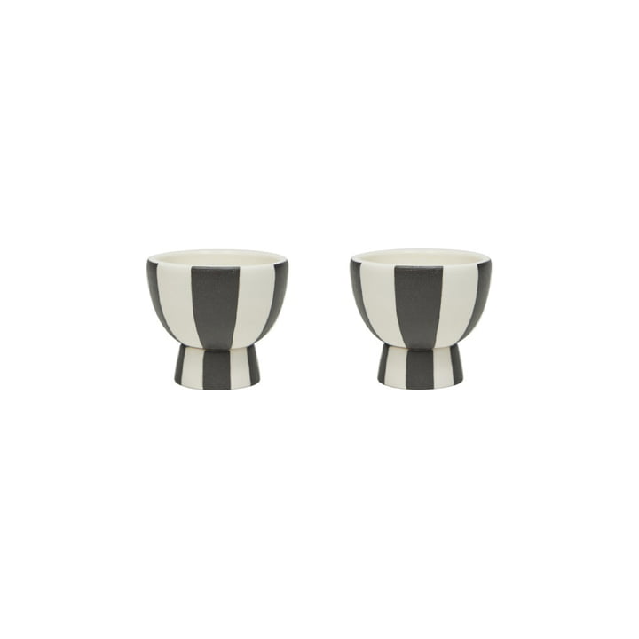 Toppu Coquetiers, blanc / noir (set de 2) de OYOY