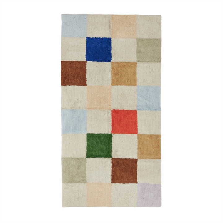 Tapis Chess, 48 x 168 cm, multicolore de OYOY Mini