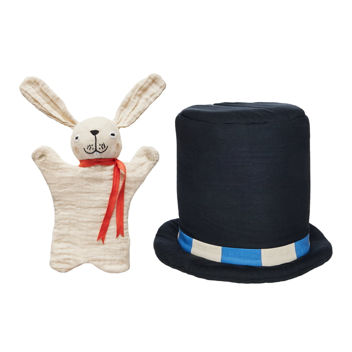 OYOY Mini - Chapeau de magicien et lapin, noir / blanc