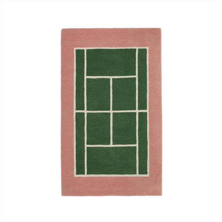 Tapis de tennis, 88 x 150 cm, vert / rose de OYOY Mini