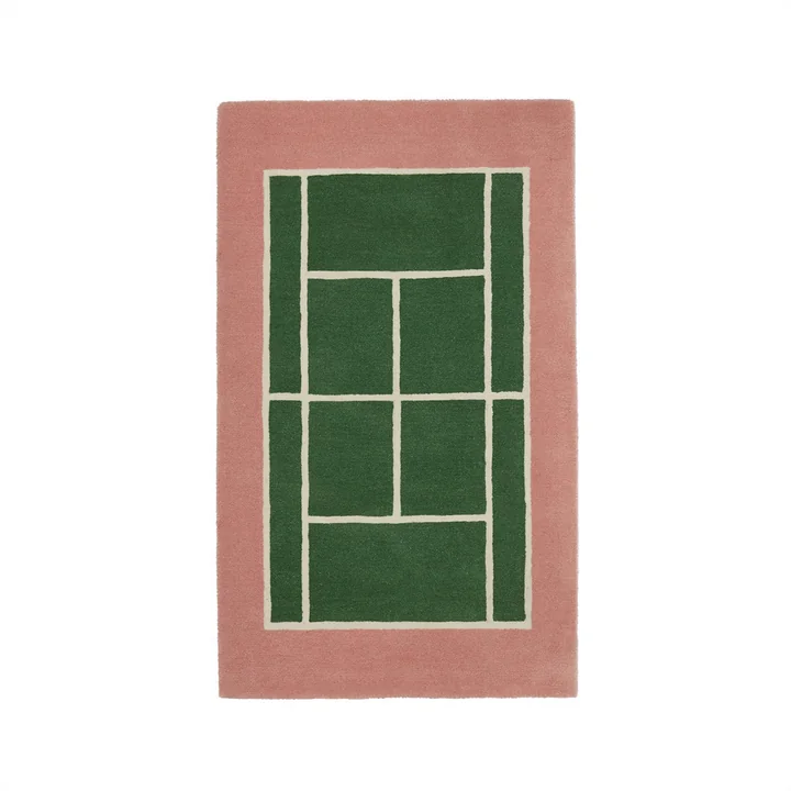 Tapis de tennis, 88 x 150 cm, vert / rose de OYOY Mini