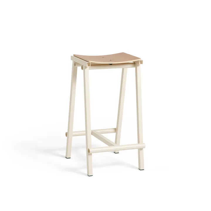 Taburete 8 - Tabouret de Bar, bas, eggshell / chêne de HAY
