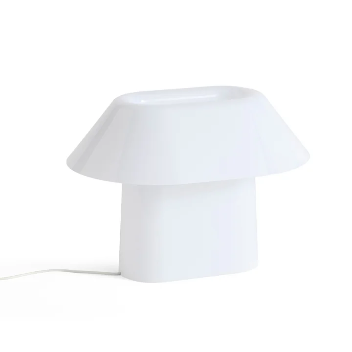 Drome - Lampe de table LED, blanc opalin de HAY