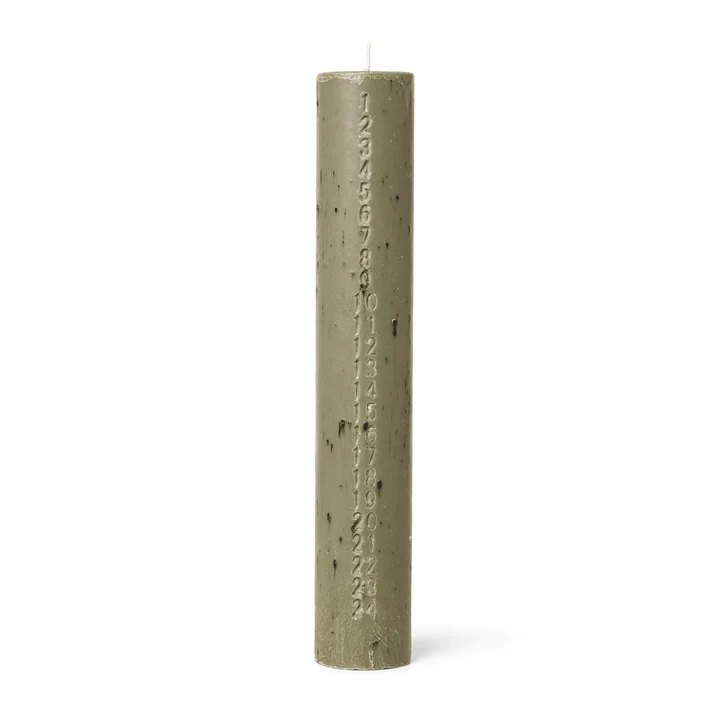 Mura Bougie de l'Avent, H 25 cm, vert artichaut de Ferm Living