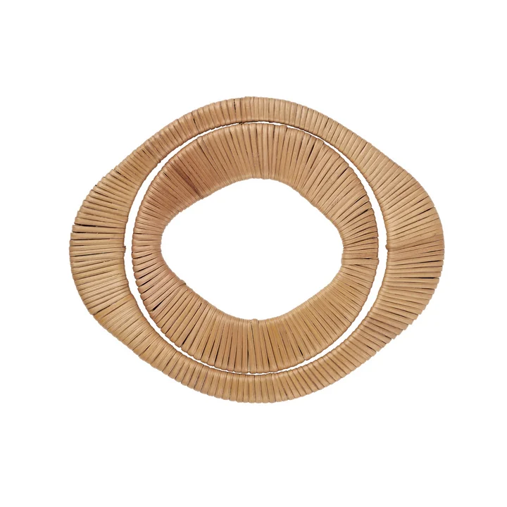 Tini dessous de plat, 21 x 17 cm, rotin / fer de Broste Copenhagen