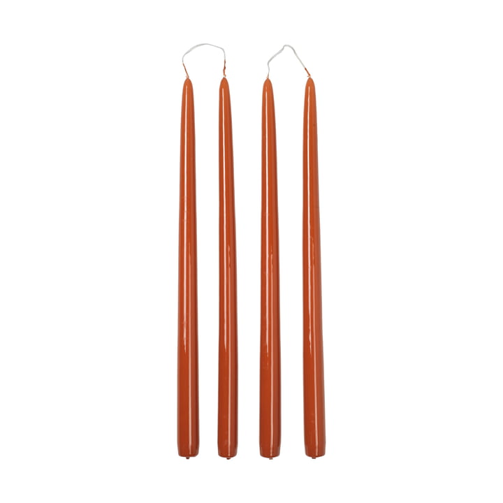 Bougie Smooth, Ø 2. 2 cm x H 38 cm, orange de Broste Copenhagen