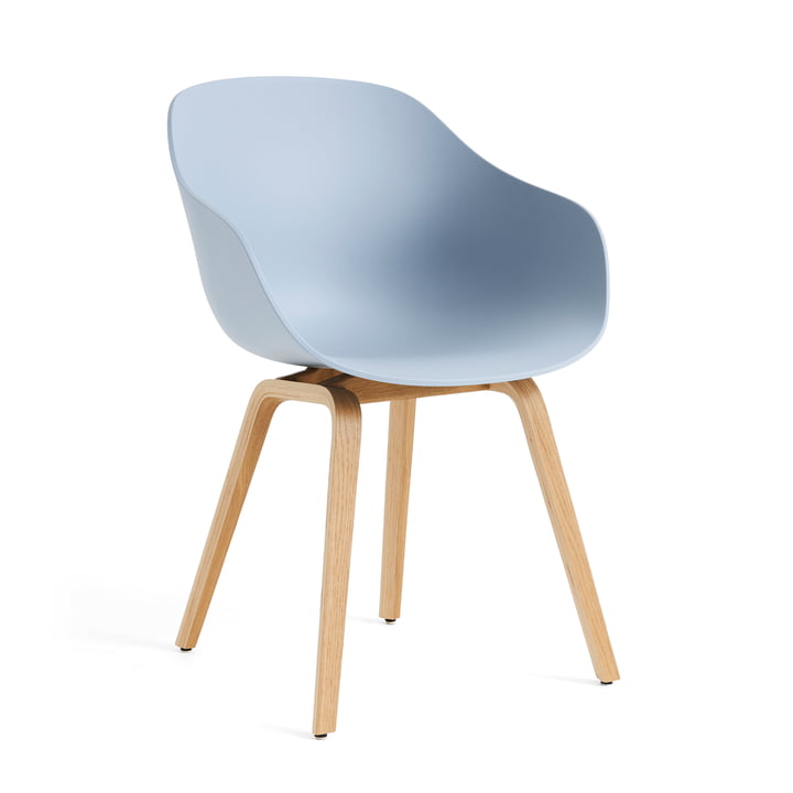 Hay - About a Chair AAC 222, chêne laqué / slate blue 2. 0