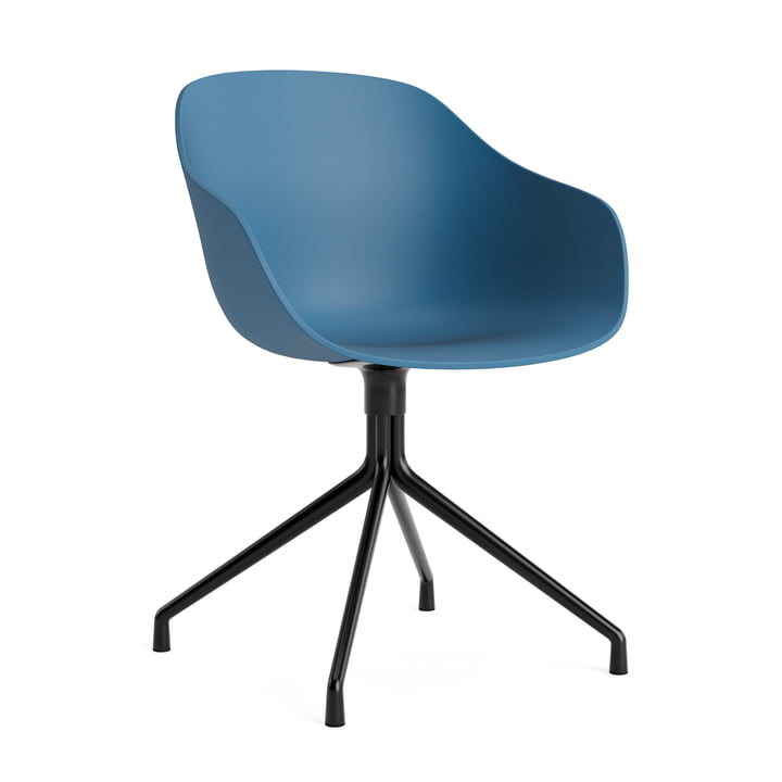 Hay - About A Chair AAC 220, aluminium noir / azure blue 2. 0