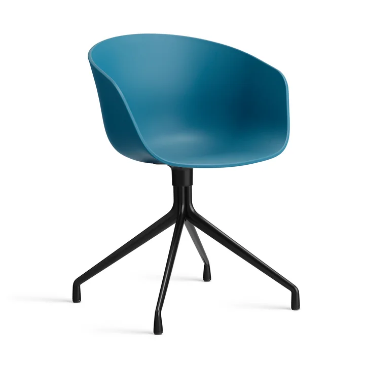 HAY - About A Chair AAC 20, aluminium noir / azure blue 2. 0