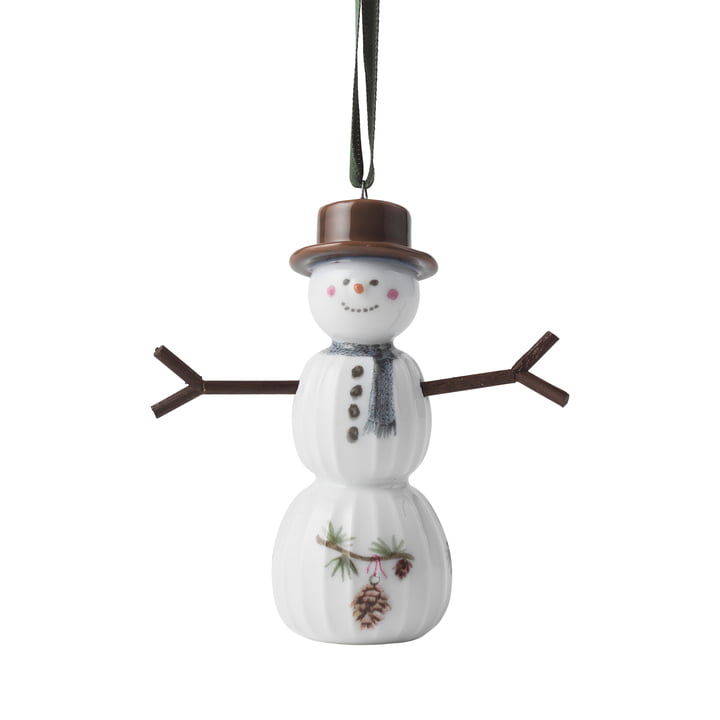 Hammershøi Christmas 2024, Bonhomme de neige, H 9,5 cm, blanc (suspendu) de Kähler Design