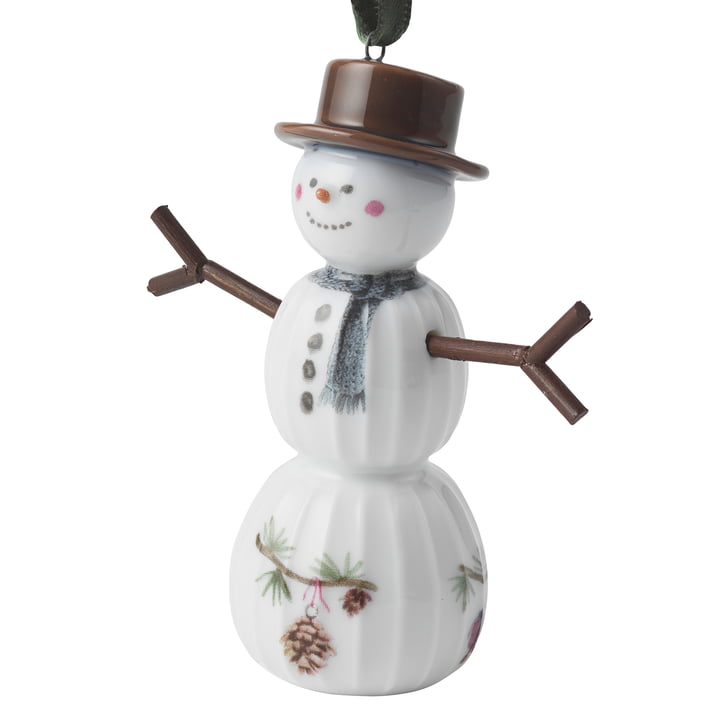 Hammershøi Christmas 2024, Bonhomme de neige, H 9,5 cm, blanc (suspendu) de Kähler Design