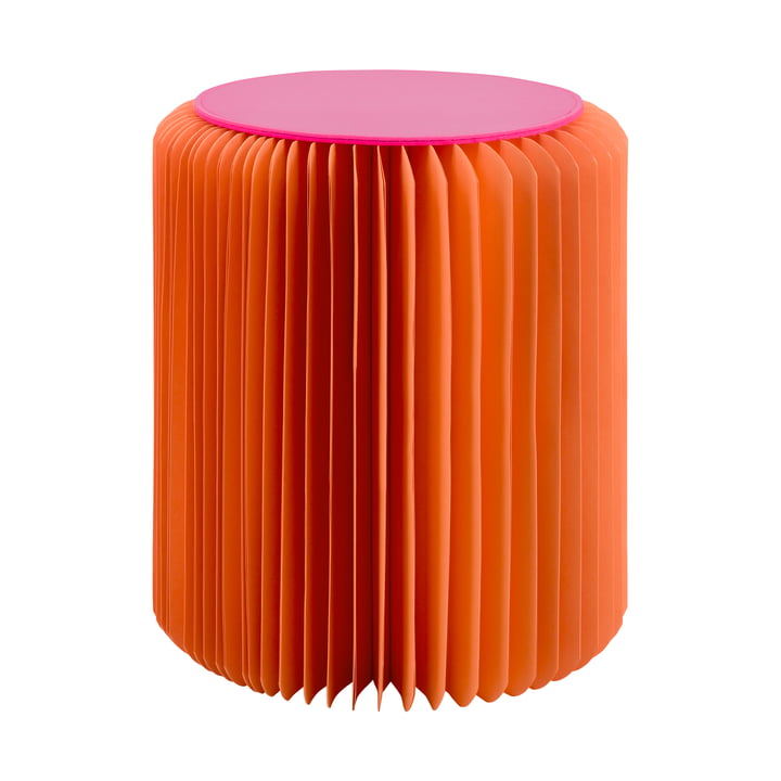 Remember - tabouret en papier Papillon, orange