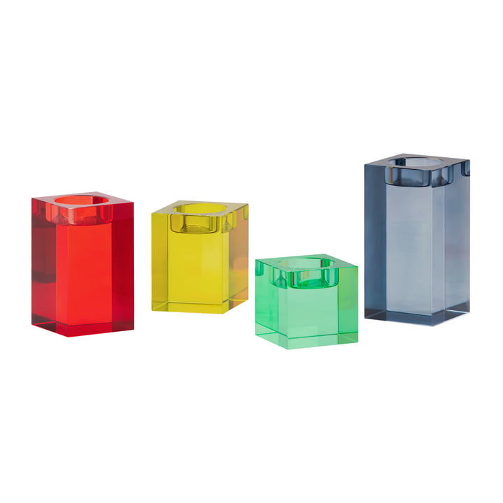 Porte-bougies en bloc de verre de Remember