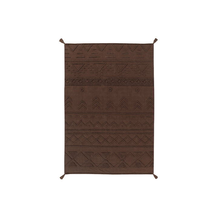 Lorena Canals - Tapis Tribu, 140 cm x 200 cm, marron