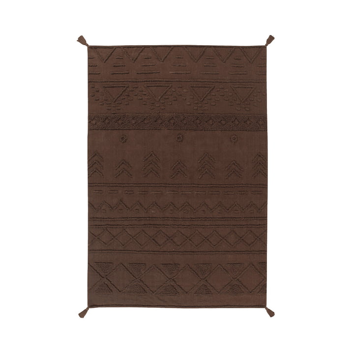 Lorena Canals - Tapis Tribu, 170 cm x 240 cm, marron