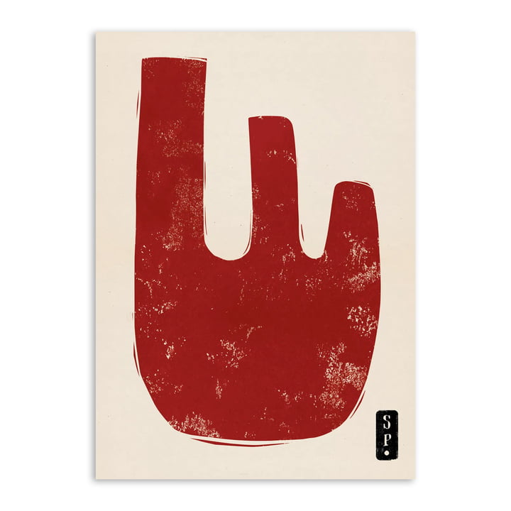 Paper Collective - Clayworks 02, 70 x 100 cm, beige / rouge