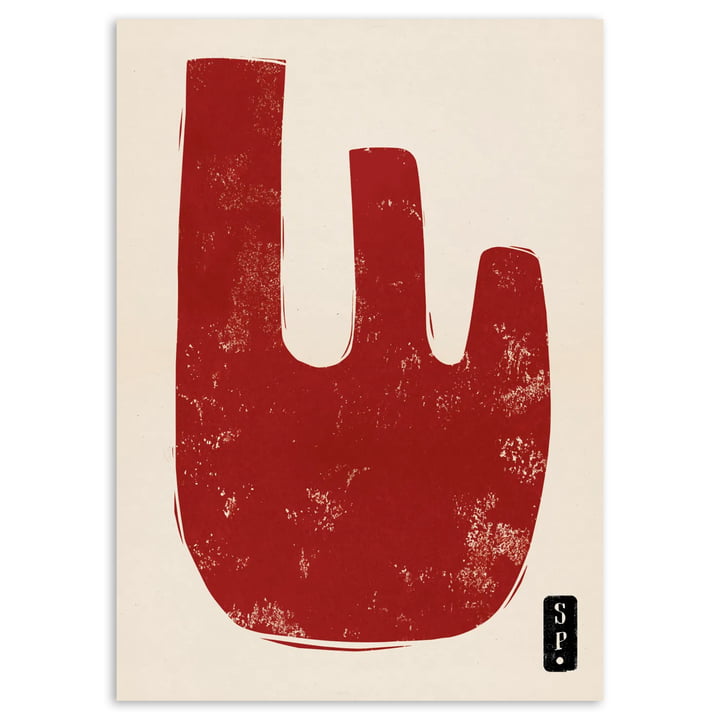 Paper Collective - Clayworks 02, 100 x 140 cm, beige / rouge