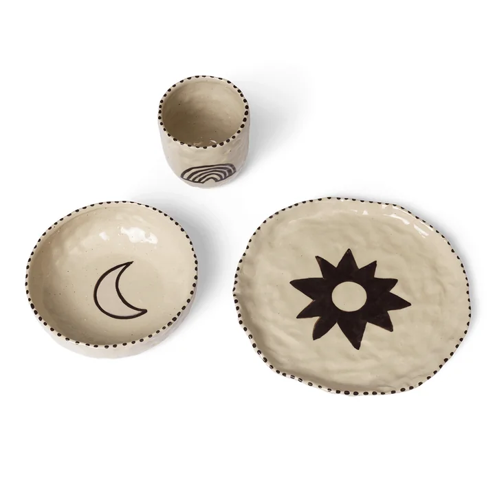 Ferm Living - Naive Ceramic Set, red brown
