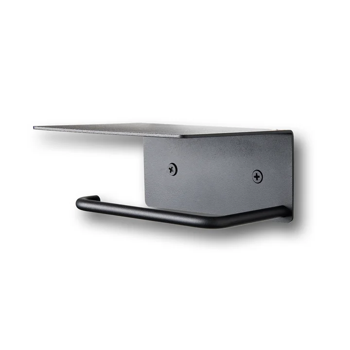 Ferm Living - Dora Distributeur de papier toilette avec tablette, noir