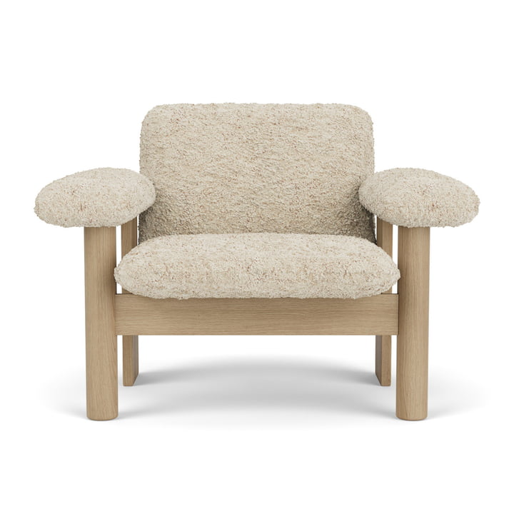 Audo - Brasilia Lounge Chair, chêne naturel / peau de mouton naturelle