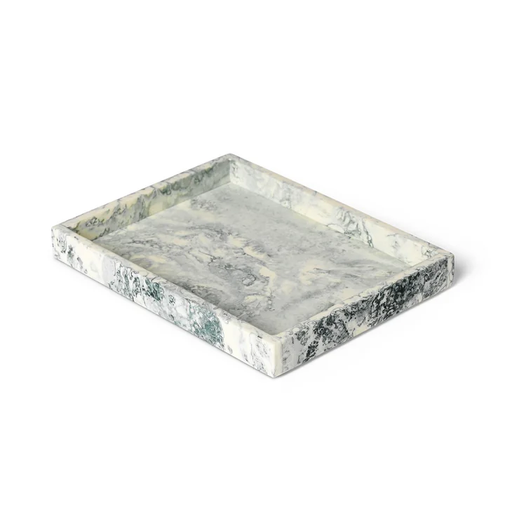 Ferm Living - Mist Plateau, 15 x 20 cm, emerald blanc cassé
