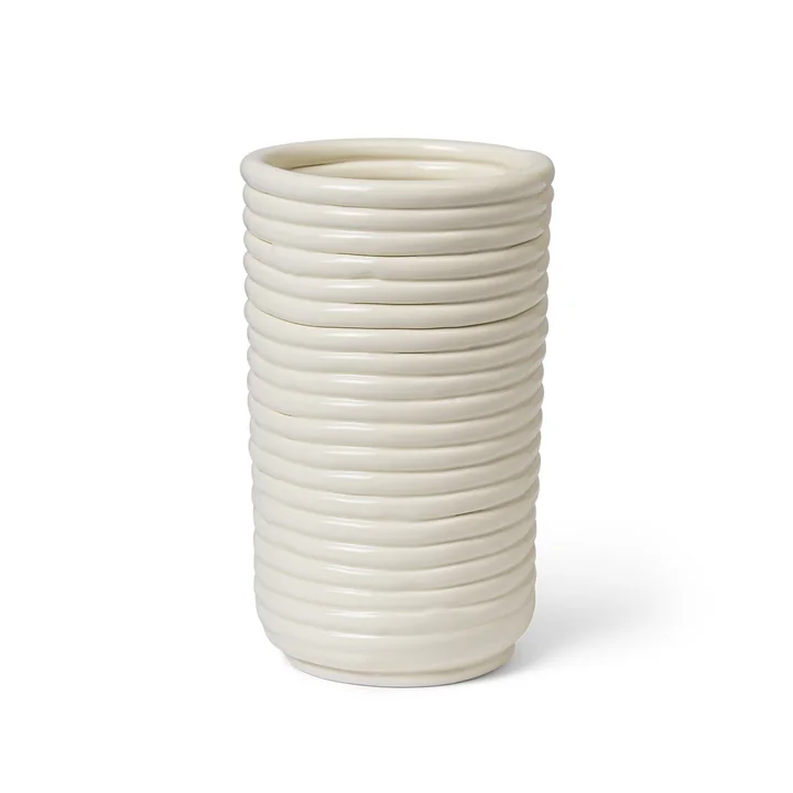 Ferm Living - Vase Corduroy, blanc cassé