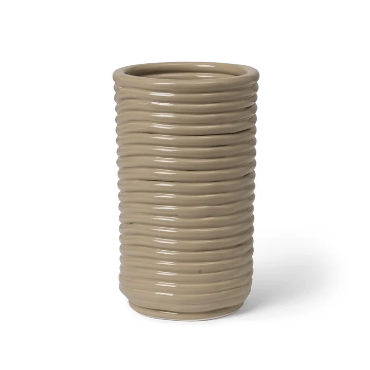 Ferm Living - Vase Corduroy, cashmere