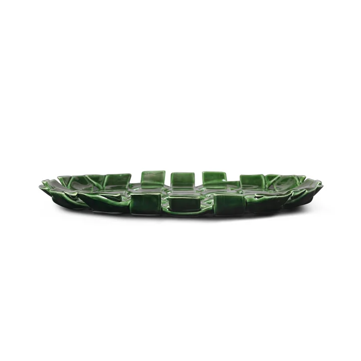 Ferm Living - Plait plat de service, vert émeraude