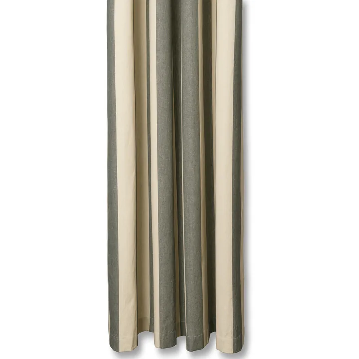 Ferm Living - Chambray Rideau de douche, lichen foncé / parchment