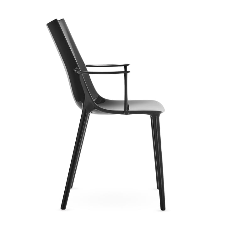 Kartell - H.H.H. chaise avec accoudoirs, noir