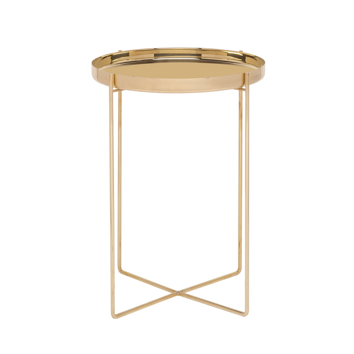 e15 - Habibi Table d'appoint H 47 cm / Ø 37 cm, laiton