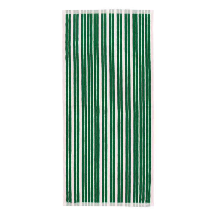 Marimekko - Serviette de bain Raide, 70 x 150 cm, vert / rose