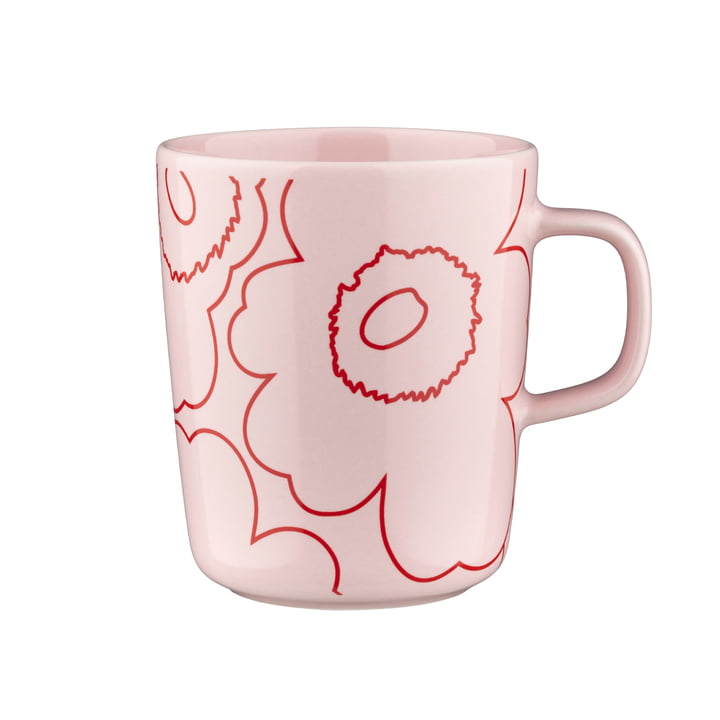 Marimekko - Oiva Piirto Unikko Tasse avec anse, 250 ml, rose