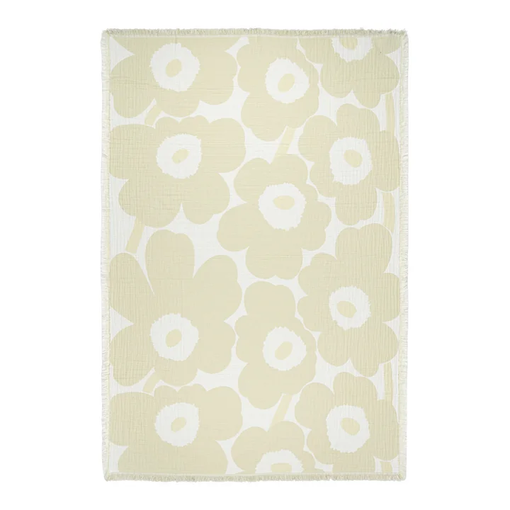 Marimekko - Unikko couverture, 150 x 220 cm, blanc