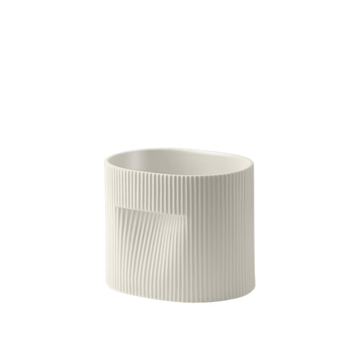 Muuto - Ridge Pot de fleurs, H 15 cm, blanc cassé