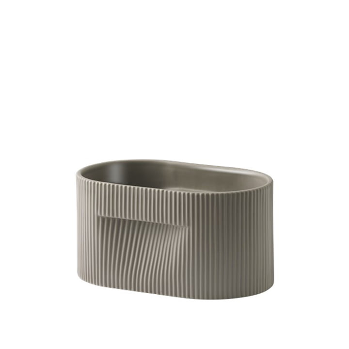 Muuto - Ridge Pot de fleurs, H 13 cm, taupe