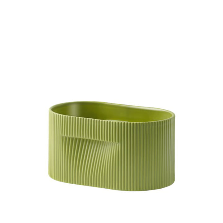 Muuto - Ridge Pot de fleurs, H 13 cm, vert mousse