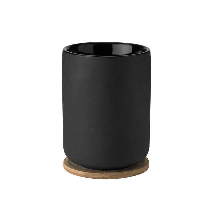 Stelton - Theo Gobelet à thé thermique avec dessous de verre, 0,25 l, noir