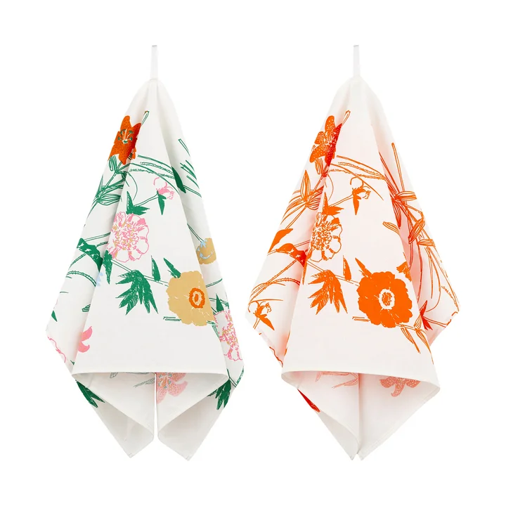 Marimekko - Torchon Puutarhakutsut, multicolore (lot de 2)